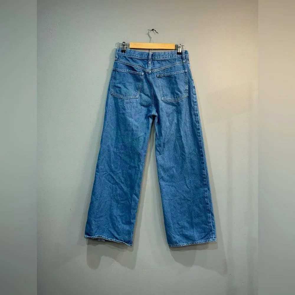 Girls’ Old Navy Two-Tone Baggy Wide Leg Jeans Size 18 VGUC